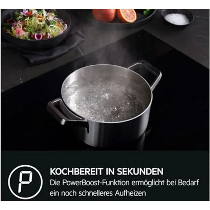 AEG Induktions-Kochfeld 5000 OIO84A00IB, Öko-Timer, Kindersicherung, Rahmenlos, Schwarz – Bild 4
