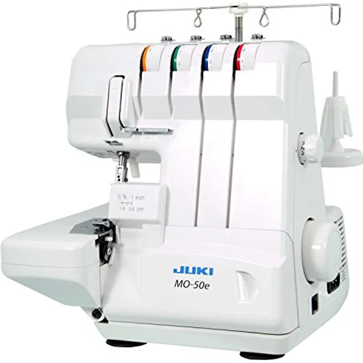 Juki MO-50e  1300 Nähprogramme Nählicht verstellbare Schnittbreite Overlock-Nähmaschine, weiß