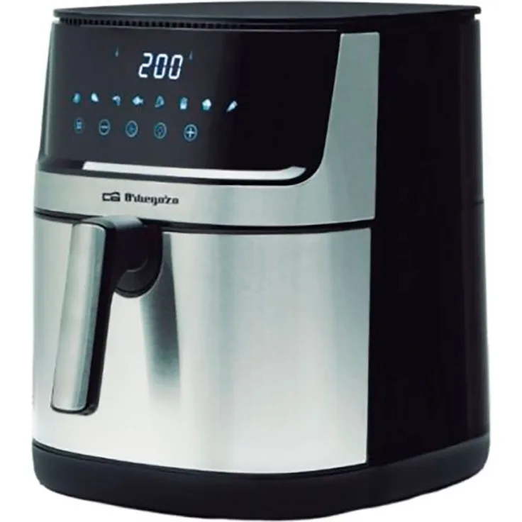 Orbegozo FDR 8010, Heißluftfritteuse mit 8 l, 2000 W, 80 °C - 200 °C, 60 min Garzeit, rutschfeste Füße