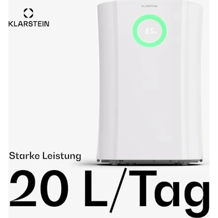 Klarstein Luftentfeuchter Elektrisch bis 20m2, Smart Luftentfeuchter für Wohnung, Bad & Keller, Luft-Entfeuchter Leise, Elektrischer Dehumidifier mit WLAN IoT App, Bautrockner mit 20 L Kapazität – Bild 3