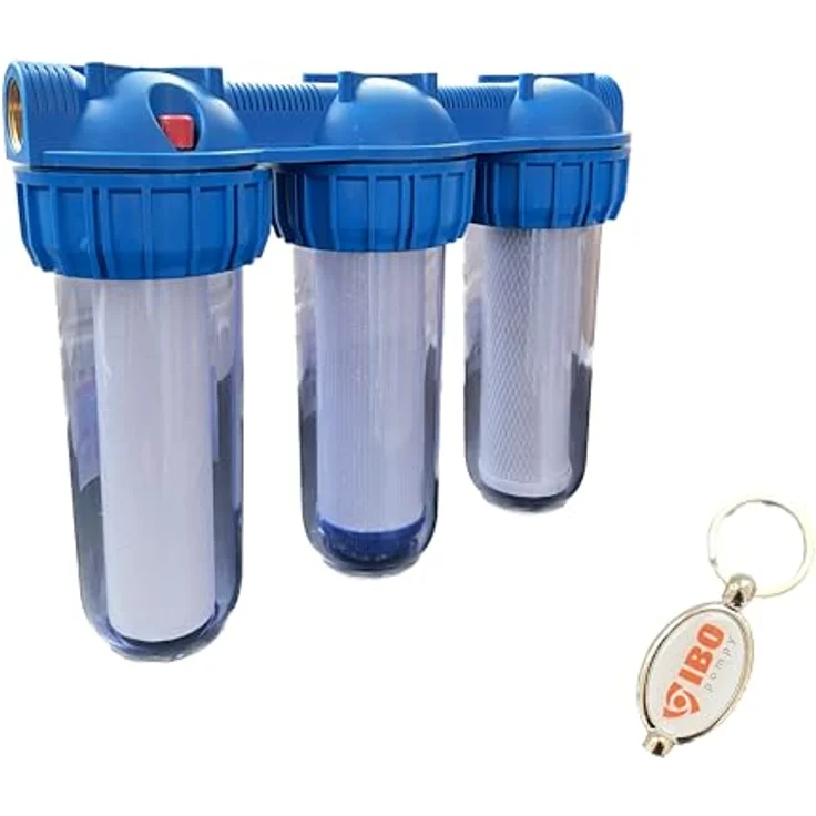 IBO 003482, Untertischwasserfilter, transparenter Kunststoff mit Hochleistungsfiltern, Blau – Bild 3