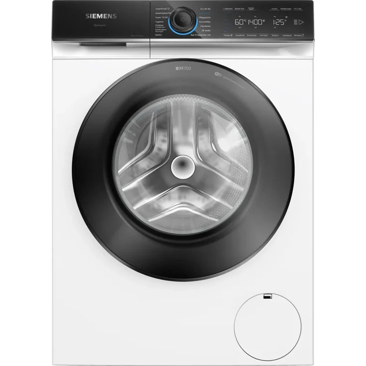 Siemens WG44B2030, Frontlader Waschmaschine mit 9 kg Fassungsvermögen, iQDrive-Motor, Home Connect, Hygiene-Programm und speedPack XL, weiß
