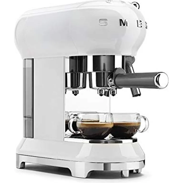 Smeg ECF01 WHEU Siebträgermaschine, 1l Wassertank, Dampfdüse, 1350 Watt – Bild 5