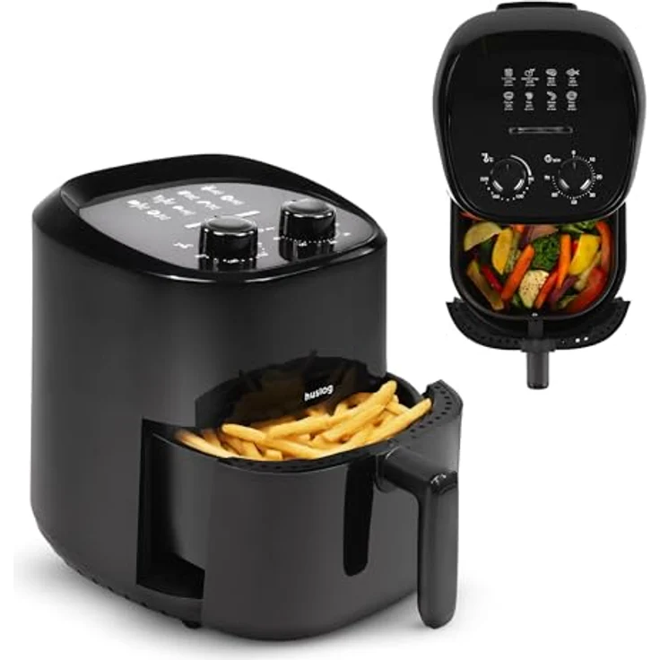 Huslog Heißluftfritteuse HUS1058, 3,5 l, 1400 W, mit Timer und benutzerfreundlicher Bedienung – Bild 1