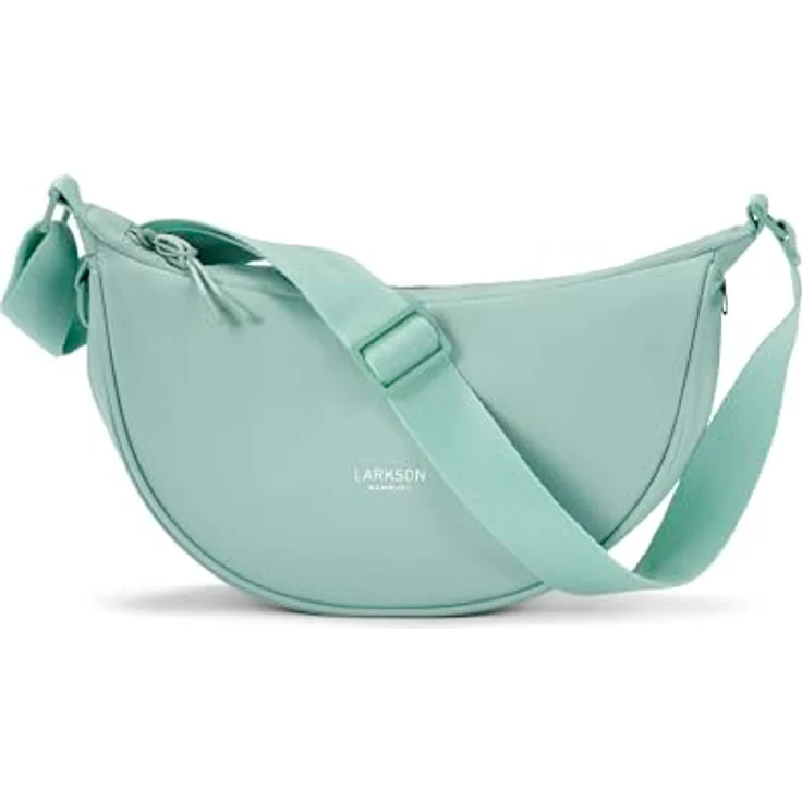 LARKSON Solveig Small Crossbody Bag für Damen & Herren, mint, wasserabweisend, halbrund im Moon Bag Design, verstellbarer Schultergurt, praktische Fächer für optimale Organisation – Bild 1