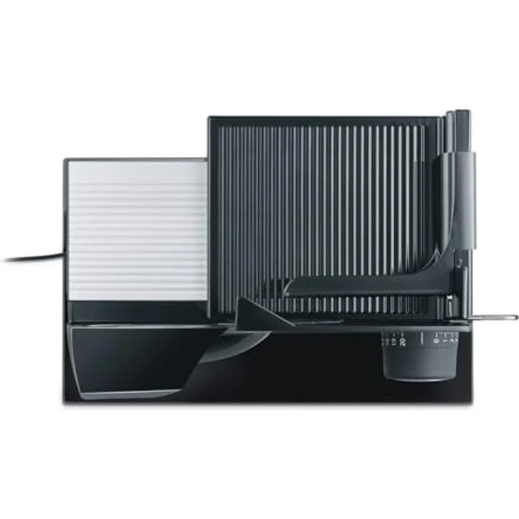 GRAEF Allesschneider STYLE S12002, schwarz, Edelstahl-Wellenschliffmesser, stufenlos einstellbare Schnittstärke 0–20 mm, Sicherheitsverschluss, Dauerfunktion, Schnellreinigung – Bild 3