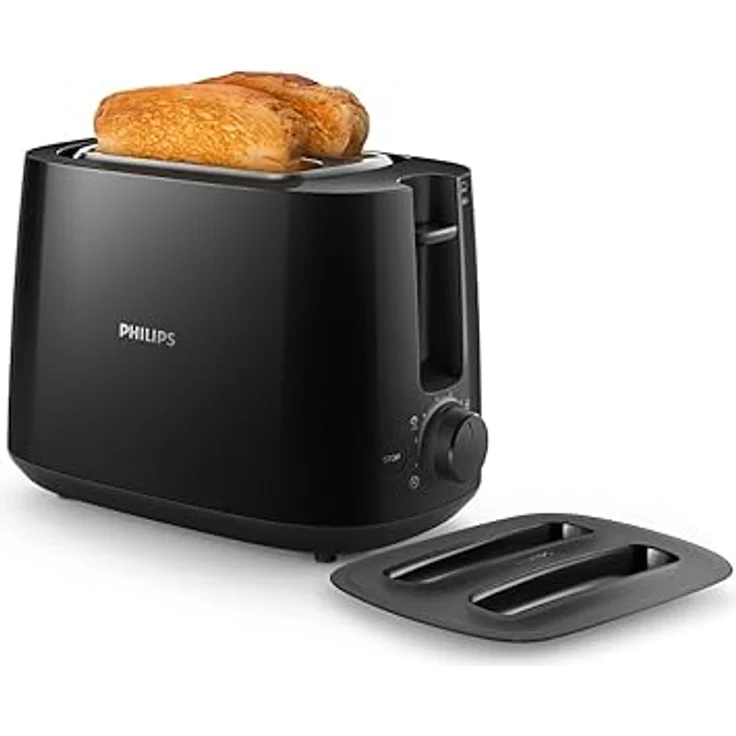 Philips HD 2582/90 Series 3000 Daily Collection Toaster, 830 Watt, 2 Scheiben, 8 Bräunungsstufen, mit Schutzhaube und ausziehbarem Fach – Bild 3