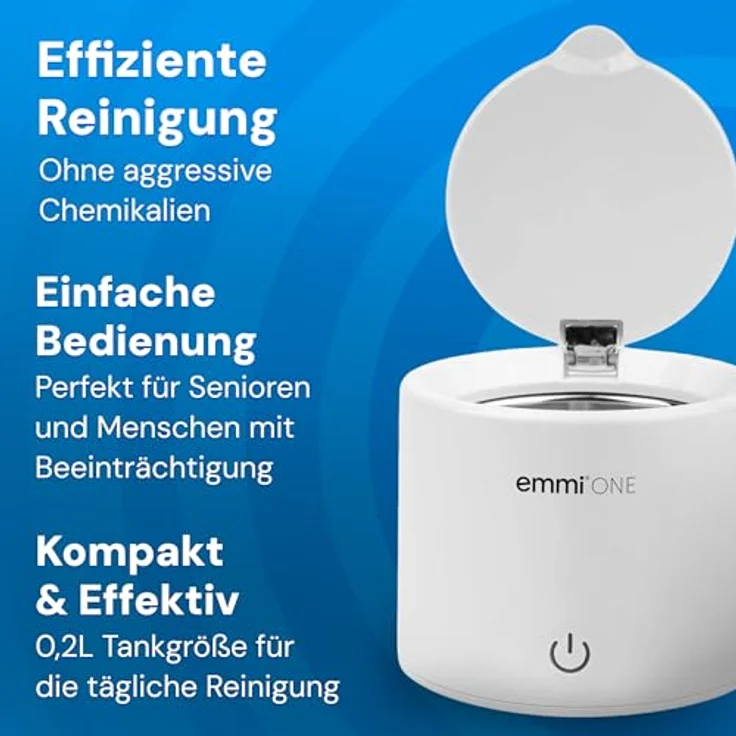 Emag Emmi-One Ultraschallreiniger, 24W, 0.2l, kompakt und leistungsstark für Haushalt und Dentalbereich – Bild 5