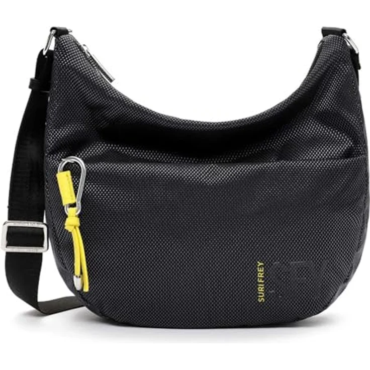 Suri Frey SFY SURI Sports Marry, Handtasche Beutel in Nylon-Optik, Schwarz mit Logo-Prägung und Reißverschluss – Bild 1