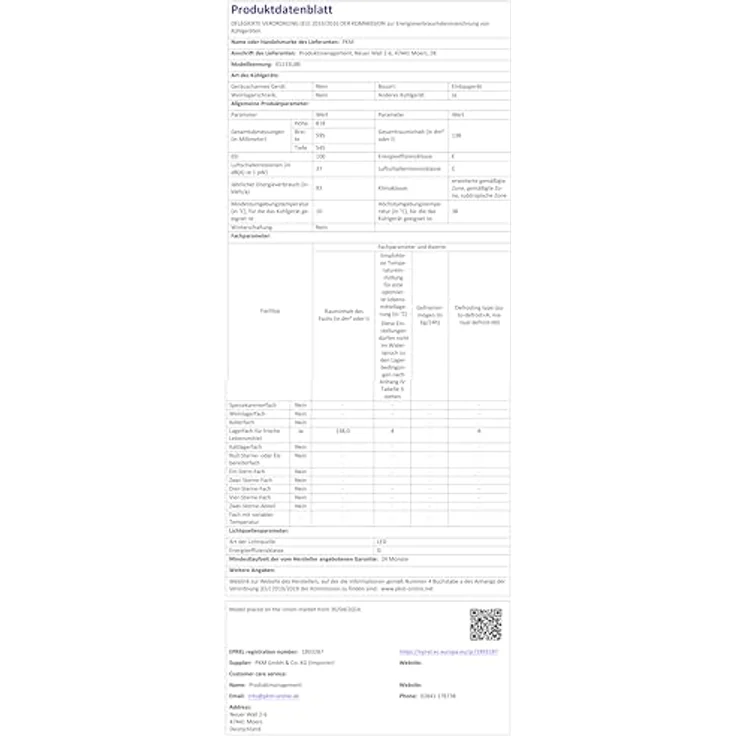 PKM Unterbaukühlschrank KS133UBE, 138 l Nutzinhalt, weiß – Bild 7