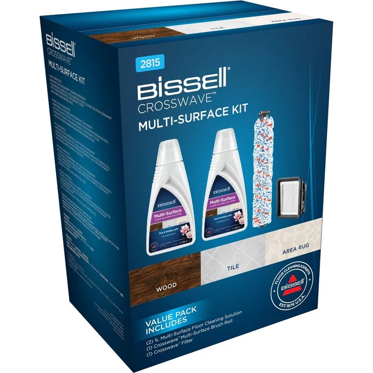 Bissell Multi Surface Cross Wave Set, 2x Multi-Surface Formula, 1x Multi-Surface Bürstenrolle, 1x CrossWave Motorfilter