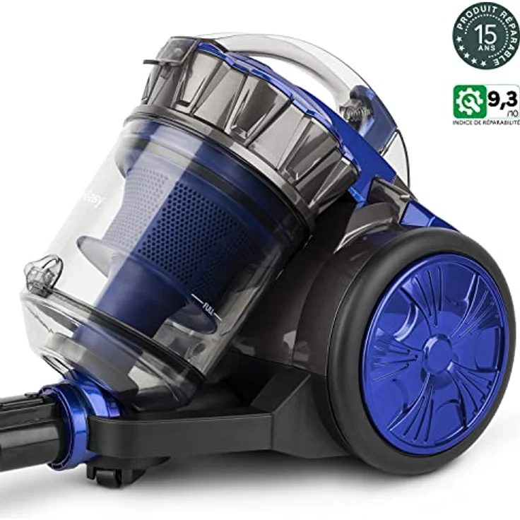 Winkel WS14 Bodenstaubsauger, 900 Watt, beutellos, HEPA-Filter, blau – Bild 3