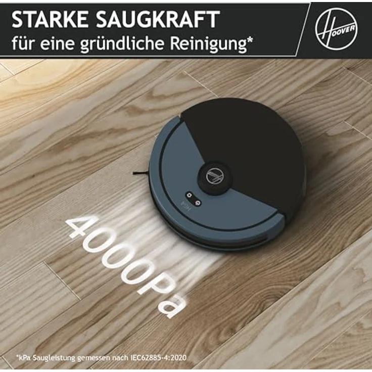 Hoover HG4 Saugroboter mit Wischfunktion – Bis zu 4000Pa Saugkraft, Lasernavigation & App-Steuerung [HG430H] – Bild 2