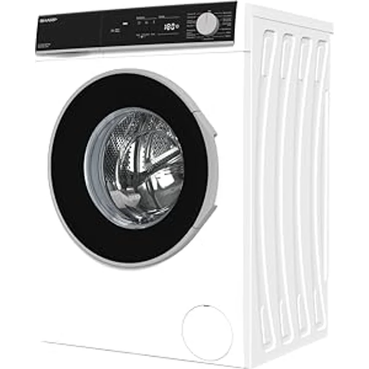 Sharp ES-NFA814BW1NA-DE Waschmaschine Frontlader/A / 8 kg / 1400 U/min/Inverter Motor / 15 Programme inkl. 12 min Kurzprogramm/AquaStop/Weiß – Bild 4