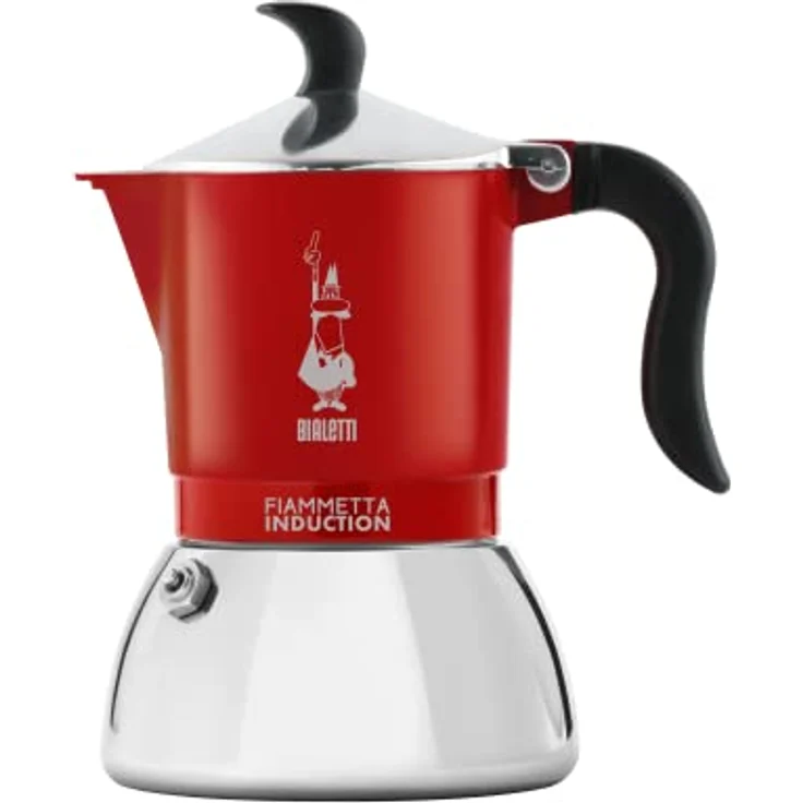 BIALETTI Espressokocher Bialetti FIAMMETTA, Induktionsgeeignet, Rot, 4 Tassen, Aluminium – Bild 1