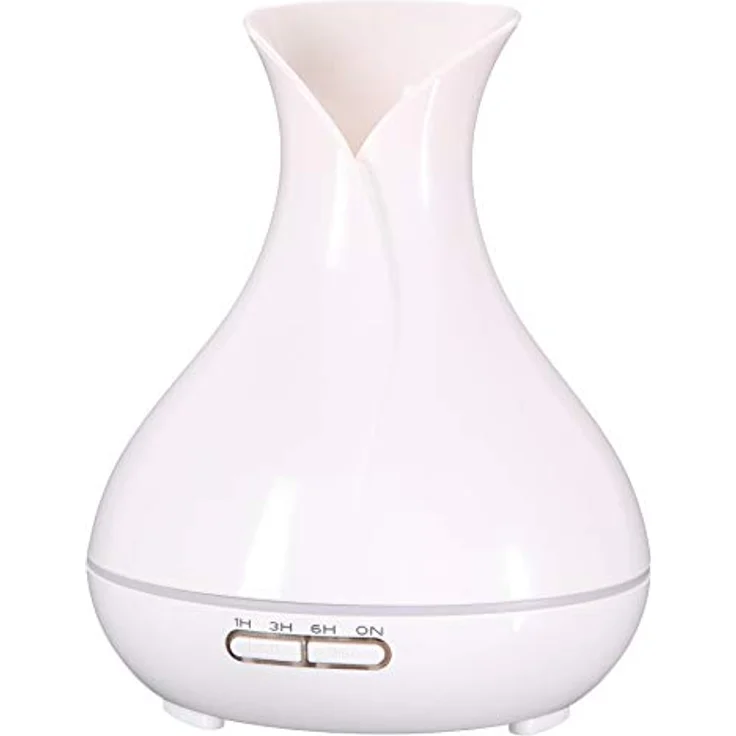SIXTOL Vulcan Aroma Diffusor, 350ml Ultraschall-Luftbefeuchter in weißem Glanz für Aromatherapie und Luftbefeuchtung, leiser Betrieb unter 35 dB, 4 Betriebsmodi – Bild 1