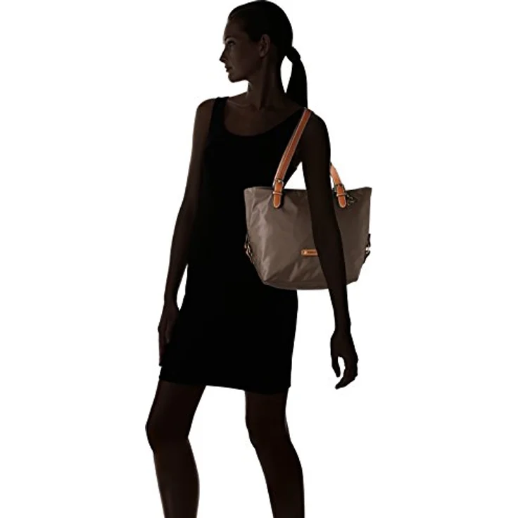 Picard Sonja Shopper, Robuste Einkaufstasche aus Nylon in Braun, 16 L Volumen, Reißverschlussverschluss – Bild 6