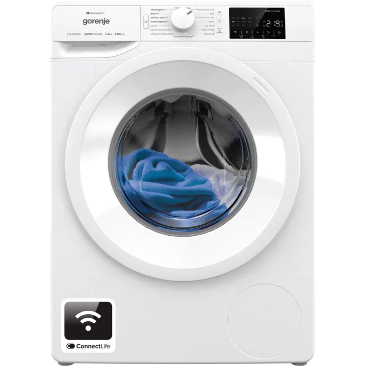 Gorenje WPNEI84A1DTS Waschmaschine 8kg, A Klasse, Inverter PowerDrive, WiFi, Dampffunktion, Weiß