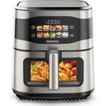 Heinrich´s Heißluftfritteuse XXL, 9 Liter, 10in1 Air Fryer, LED-Display mit Sensor-Touch, 1800W, fettfreie Zubereitung, spülmaschinenfester Korb, Timer