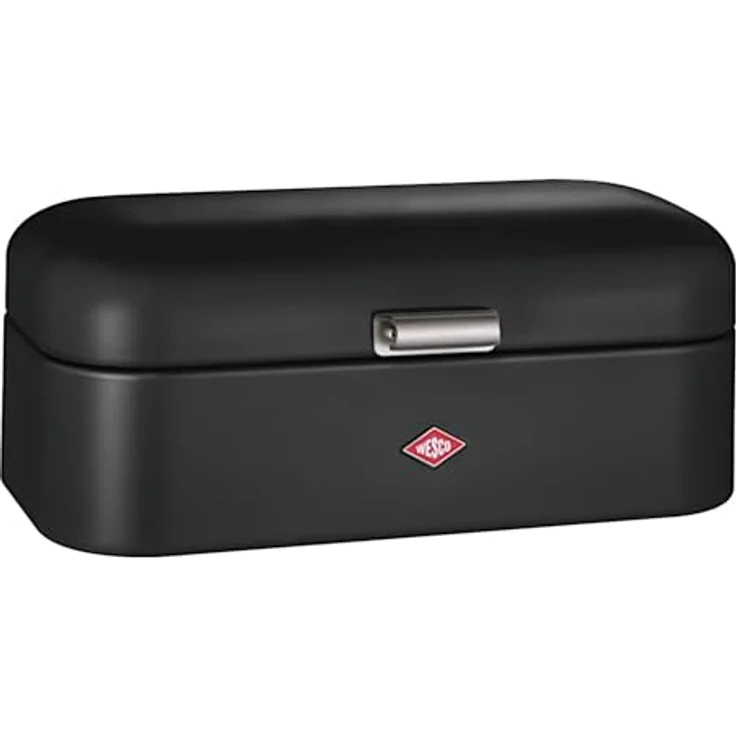WESCO Grandy Brotkasten mattschwarz, pulverbeschichtetes Stahlblech, Lüftungslöcher und stabiler Handgriff – Bild 1