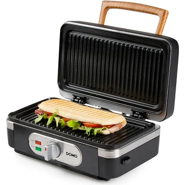 Domo Sandwichmaker DO9278C, 3-in-1 Croque-Waffel-Grill mit PFAS-freien keramischen Platten, inky black – Bild 5