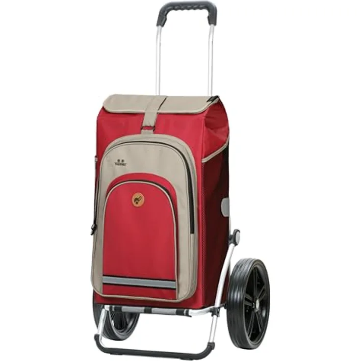 ANDERSEN Einkaufstrolley - Royal Shopper Hydro 2.1 rot 62 L Bike, Einkaufsroller, Rucksack, Thermo, Aluminium, klappbar, Kugellagerad