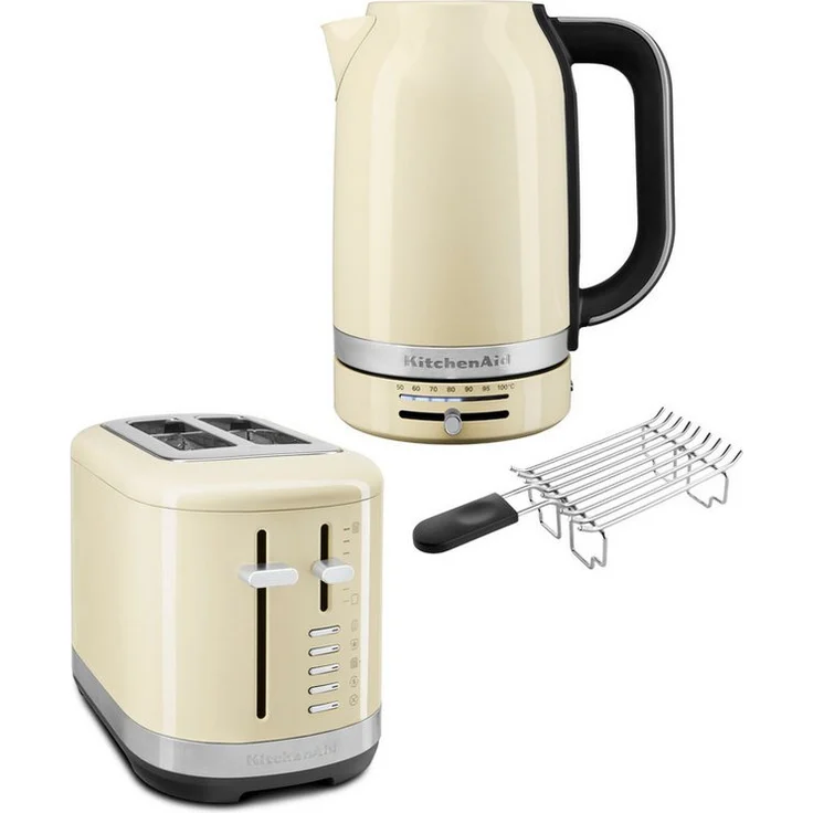 KitchenAid Toaster Set 2-Scheiben Toaster 5KMT2109 und Wasserkocher 5KEK1701, Edelstahl mit Brötchenaufsatz und Temperaturregelung: Tests, Infos & Preisvergleich