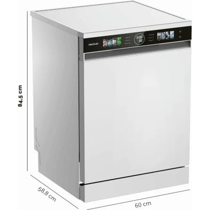 Cecotec Bolero Aguazero 6620, Geschirrspüler mit 15 Maßgedecken, 8 Programmen und Turbo-Trockenfunktion, Weiß – Bild 2