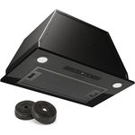 Klarstein Dunstabzugshaube 52cm, Abluft/Umluft-Dunstabzugshaube mit Filter, LED-Beleuchtung, Timer & Touch-Bedienfeld, Leise Einbau-Abzugshaube mit 439 m³/h Luftstrom, Edelstahl-Dunstabzug