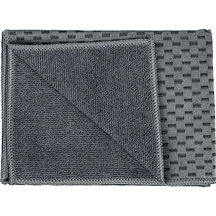 WENKO Mikrofaser Geschirrtücher Miko Schwarz, 2er Set - Fusselfreie Spül- und Putztücher, saugstark und schnelltrocknend, 40 x 60 cm, Teil der Serie Black Outdoor Kitchen – Bild 4