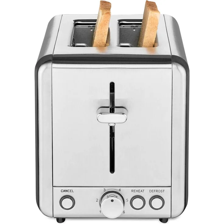 Solis 920.12 Doppelschlitztoaster, 925W, Krümelschublade, beleuchtete Elemente, Röstgradelektronik, Aufwärmfunktion, Auftaufunktion, silber