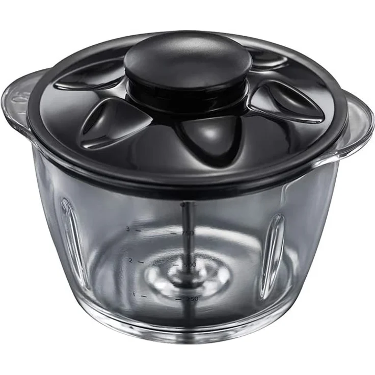 Russell Hobbs Zerkleinerer 24662-56, 200 Watt, 500ml Glasbehälter inkl. Deckel, Ein-Hand-Bedientaste, für Gemüse, Obst & Fleisch, matt schwarz – Bild 5
