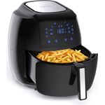Tomons Heißluftfritteuse XXL 5,5L Elektrofritteuse Airfryer, 1800 W, digitaler Alarmtimer