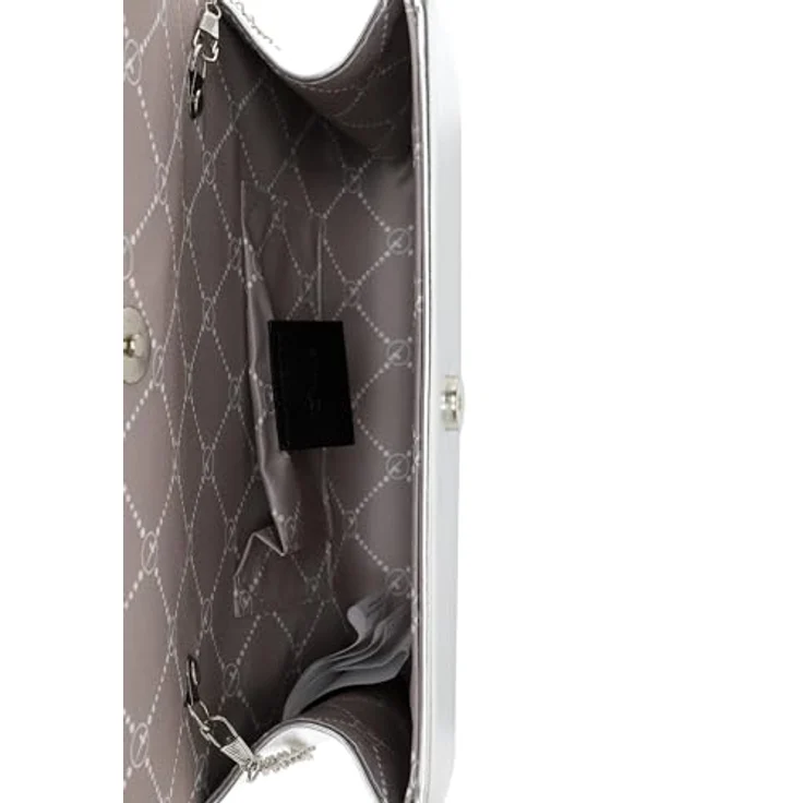Tamaris Clutch Amalia, elegante Abendtasche in Silber mit abnehmbarer Kette und geräumigem Hauptfach – Bild 7