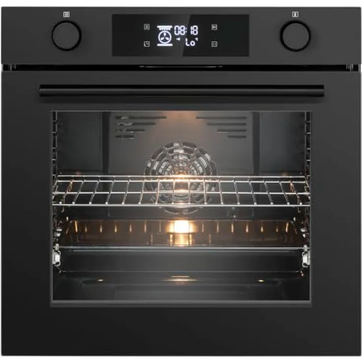 Bomann® EBO 7913, Einbaubackofen mit mattem Glas, 3D Heißluft, Grillfunktion, 73L, Temperaturbereich 50 - 250°C