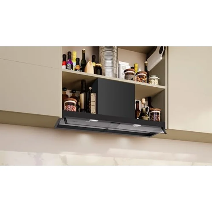 NEFF D95XCC2S0, Integrierte Designhaube 90 cm, Energieeffizienter Kondensatormotor, Dual-Filtersystem, Mattschwarz, Easy Clean, Made in Germany – Bild 3