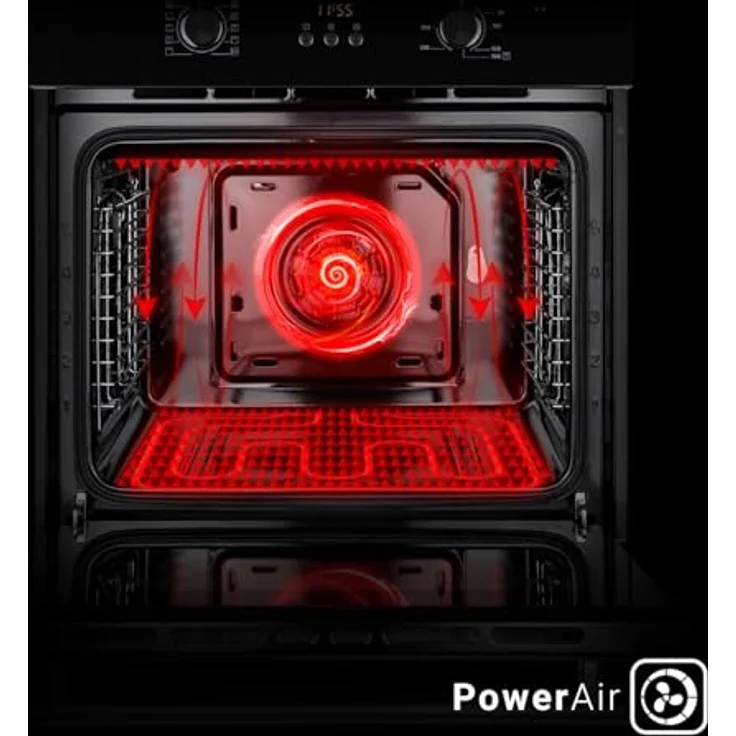 KKT KOLBE BO8005FB Einbaubackofen 60 cm, autark, 70L, 3kW, Full-Black-Design, Umluft, Heißluft, Automatik-Timer, Wärmeschutzverglasung, Kindersicherung, Drehwahlregler – Bild 4