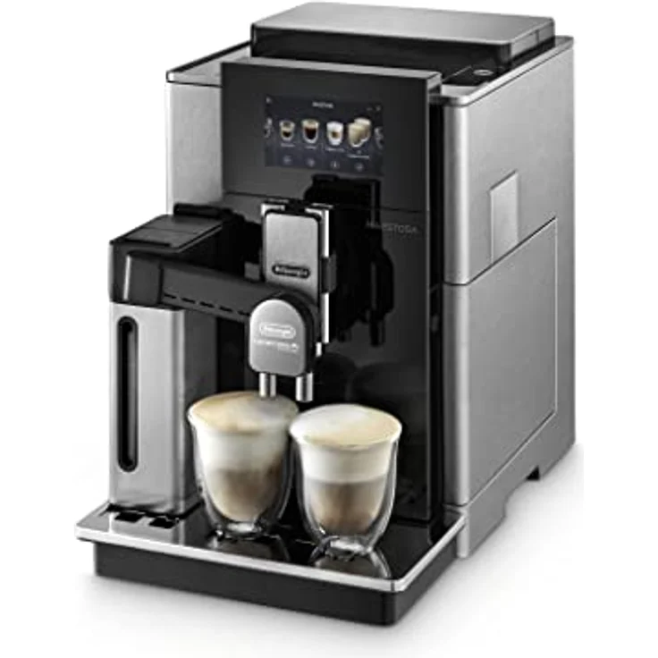 De'Longhi Maestosa EPAM960.55.GM Kaffeevollautomat mit 5-Zoll-Farbdisplay, automatischer Milchschaum, 2-Tassen-Funktion, 1550W, großer 2,1 L Wassertank Schwarz/Silber – Bild 4
