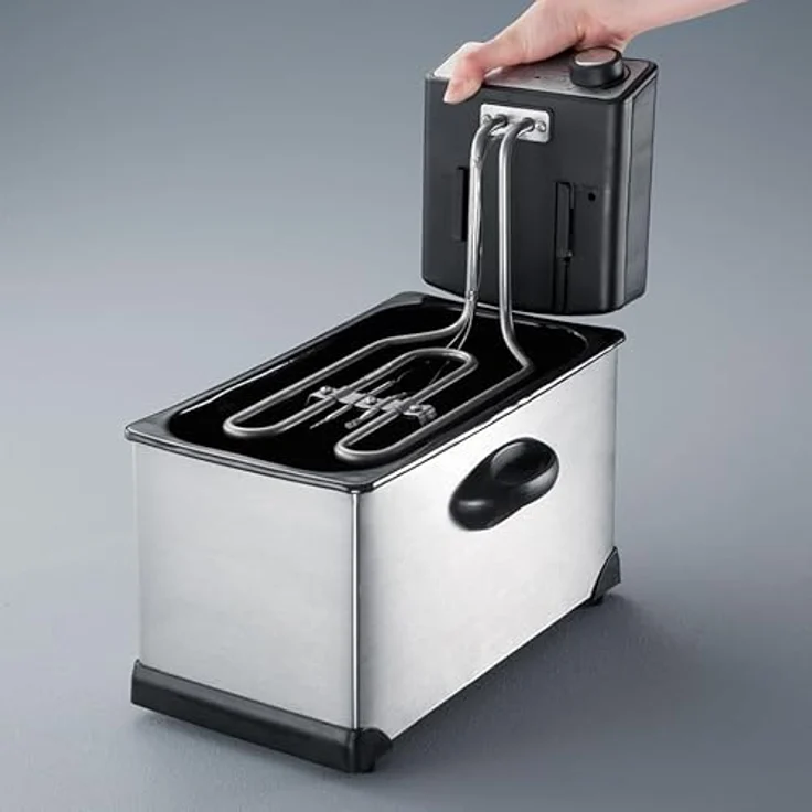 Severin FR 2431 Fritteuse 2.000 W, 3 L Kapazität, 400 g Frittiermenge edelstahl-schwarz – Bild 6
