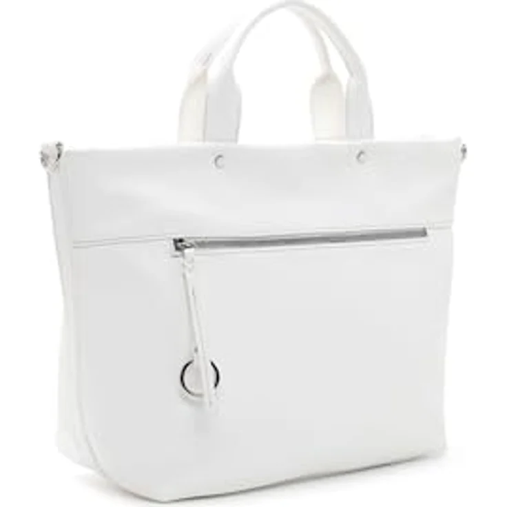 SURI FREY Shopper SFY Debby, veganer Einkaufstasche in Echtleder-Optik, weiß mit längenverstellbarem Umhängeriemen – Bild 5