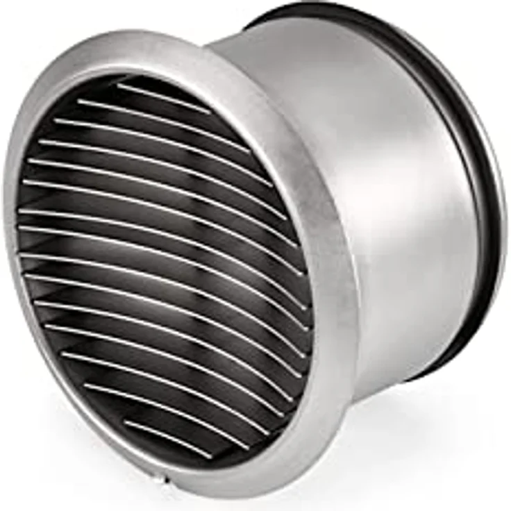 Naber TURBO 150 Außenjalousie Edelstahl, Dunstabzugshauben-Zubehör für bodennahen und konventionellen Einbau, Ø 150 mm – Bild 1