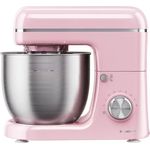 SilverCrest Küchenmaschine SKM 600 D3, 5 l, 600 W, Edelstahlrührschüssel, Teflon®-Beschichtung, spritzgeschützt, schwarz