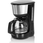 Aigostar Filterkaffeemaschine Edelstahl, 1000W, 10 Tassen, 1,25l Kaffeekanne, Warmhalteplatte, Schwarz