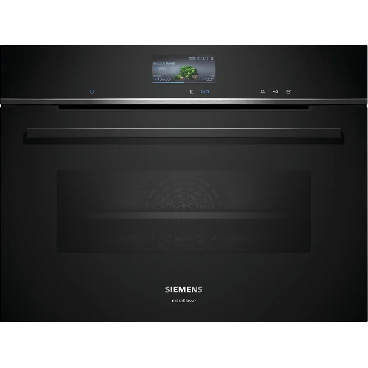 Siemens iQ700 CS736GCB1F Einbaubackofen, Kompaktdampfgerät 60 x 45 cm, schwarz, Edelstahl, AutoClean (inkl. Lieferung zum Aufstellungsort)