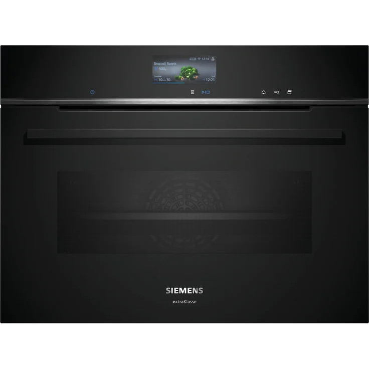 Siemens iQ700 CS736GCB1F Einbaubackofen, Kompaktdampfgerät 60 x 45 cm, schwarz, Edelstahl, AutoClean (inkl. Lieferung zum Aufstellungsort)