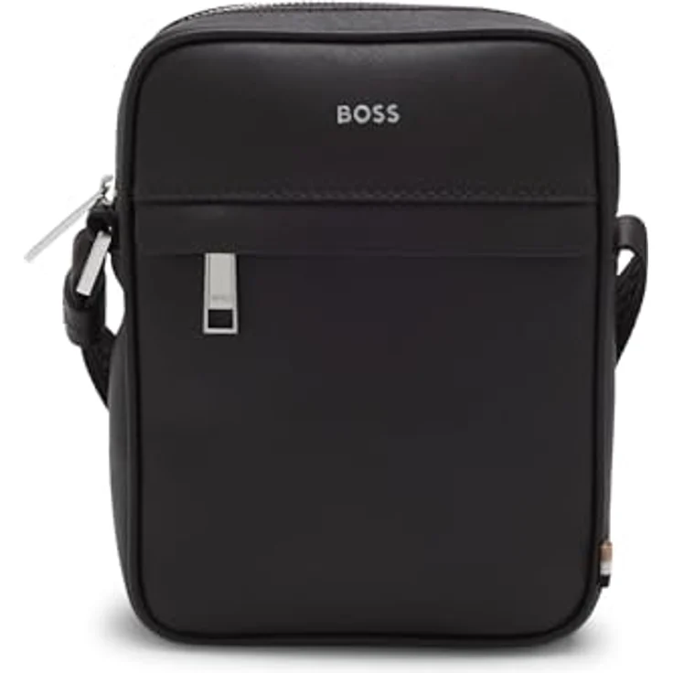 Hugo Boss Zair Zip Umhängetasche, Polyester und Leder, 17 x 22 x 6 cm, Herren – Bild 1