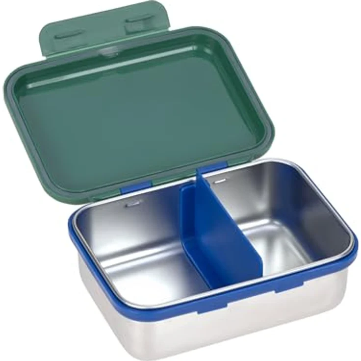 LÄSSI G Lunchbox Little Gang, Rainbow green, Edelstahl mit Silikonring, bruchfest, spülmaschinengeeignet – Bild 2