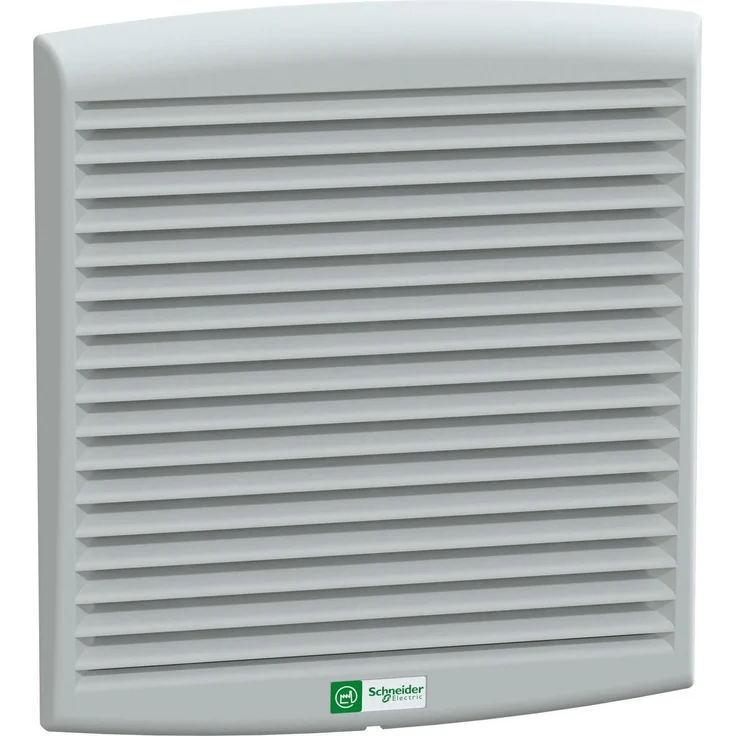 Schneider Electric ClimaSys IP54, Belüftungsventilator mit 300 m³/h Luftdurchsatz, 24V DC, G2 Filter, spritzwassergeschützt