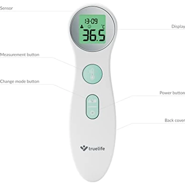 TrueLife Care Q6 Fieberthermometer kontaktlos Akkurates Berührungsloses ...