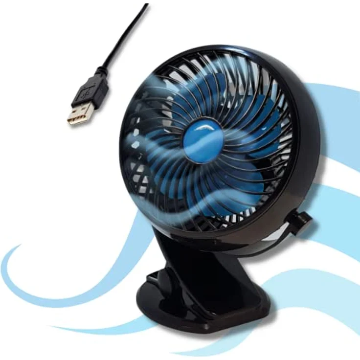 STARLYF Tragbarer kabelloser Starylf Fast Fan, USB-aufladbar, 360-Grad-Rotation, Premium-Mini-Ventilator für Zuhause, Büro, leise und mit Geschwindigkeitsregelung – Bild 1
